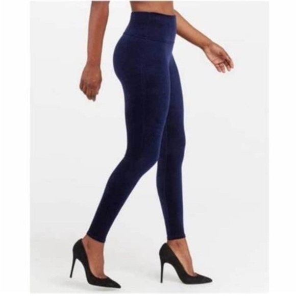 SPANX velvet royal blue legging shapewear - Picture 1 of 8